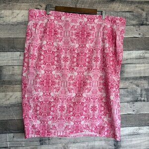Ripskirt Hawaii Bali Wrap Skirt Size XX-Large Floral Geometric Pink White Summer